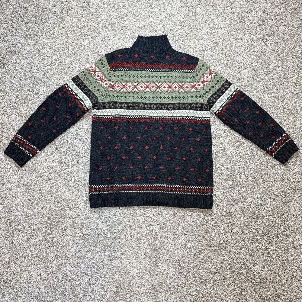 VTG 90's Lauren Ralph Lauren Womens S Wool Alpaca Fair Isle Quarter Zip Sweater - Picture 3 of 5